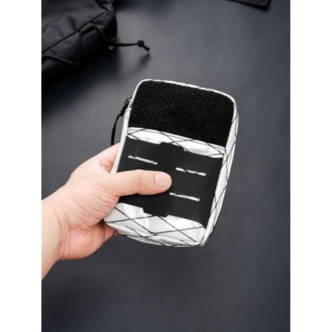 TACTICAL GEEK Compact Multi-Purpose MOLLE EDC Waist Pouch, Nylon Daily Utility Tool Organizer Bag X-White