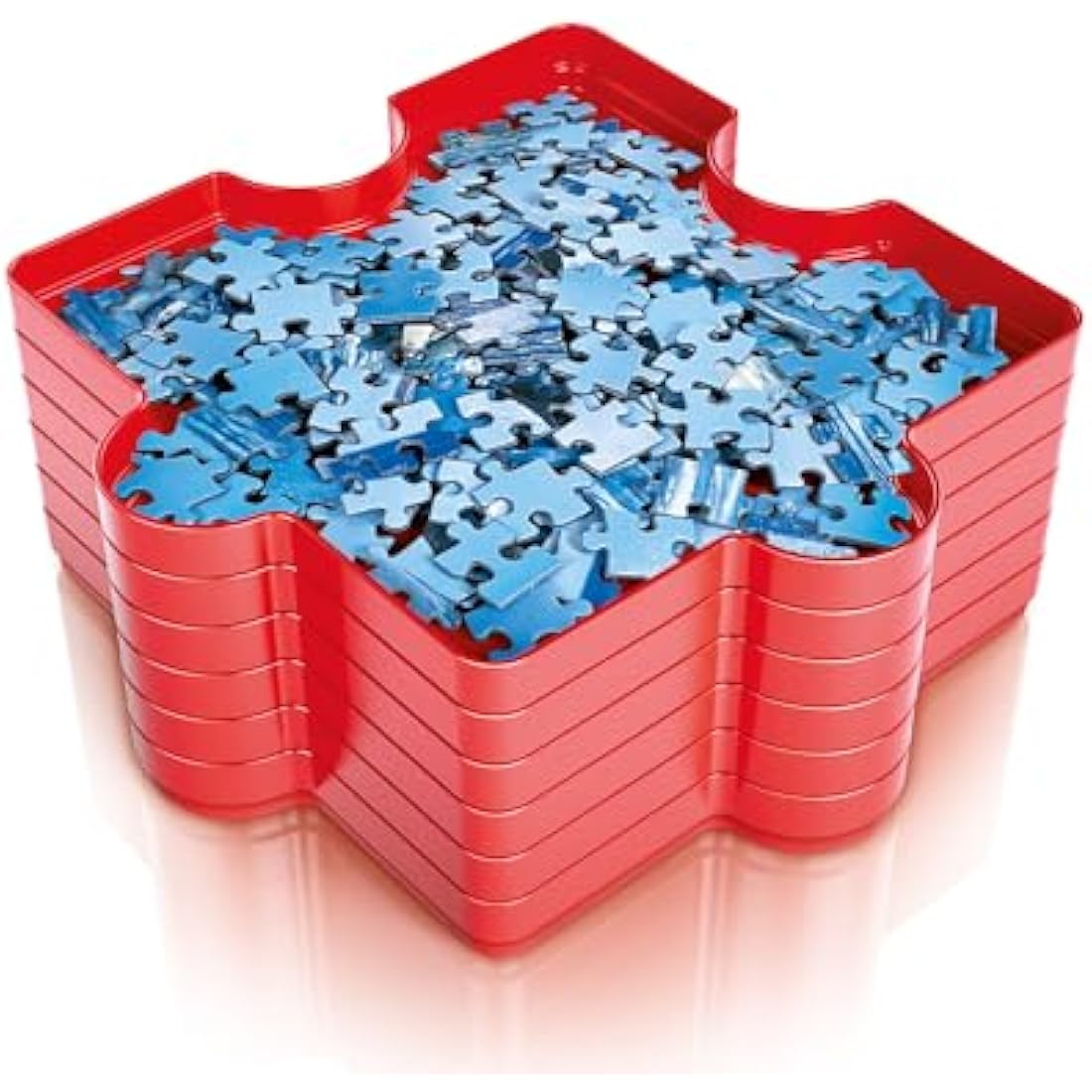 Clementoni- Puzzle Sorter: 6 Trays for Easy Jigsaw Puzzle Sorting Up to 1000 Pieces (10+ Months)