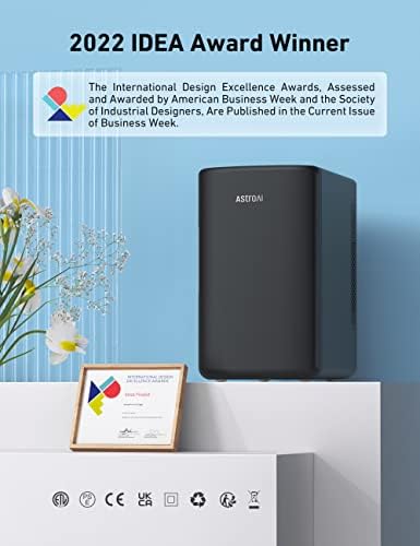 AstroAI Mini Fridge 6 Litre / 8 Can | Cooler and Warmer | AC/DC | Small Fridge for Bedrooms, Car, Drinks, Beauty, Skincare, Travel (Deep Black)