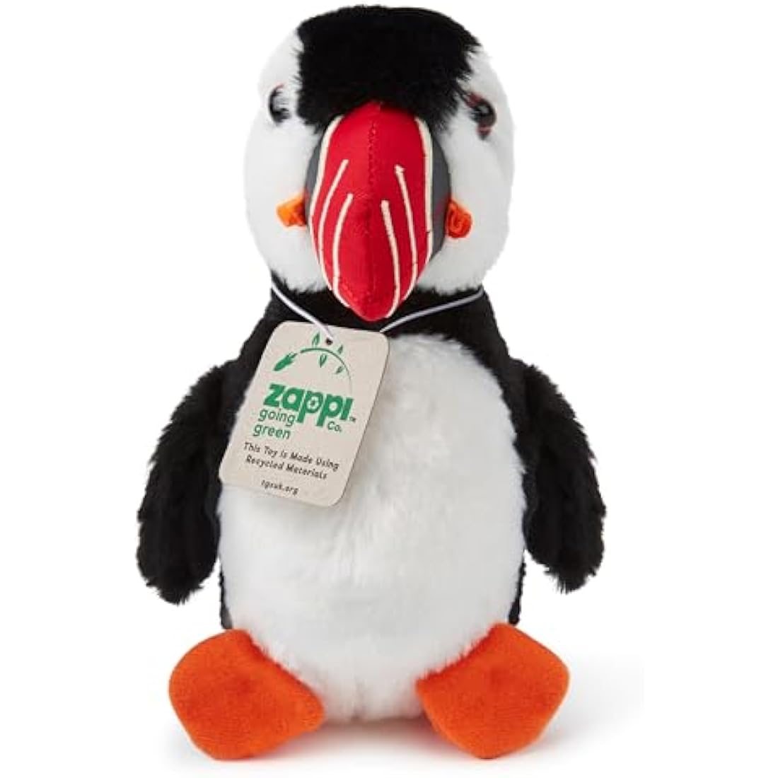 Zappi Co Puffin Plush Toy (22cm) - Delightful, Soft Bird, Eco-Friendly for Playtime and Cuddles, Made from 100% Recycled Material