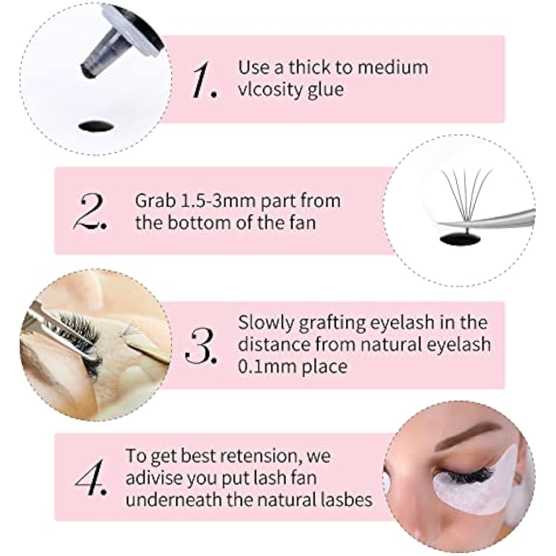 Premade Volume Eyelash Extensions 5D 0.07 C Curl 1000pcs Russian Lashes 9-16mm Mixed Tray Pre-Made Russian Lashes Handmade Promade Loose Fans