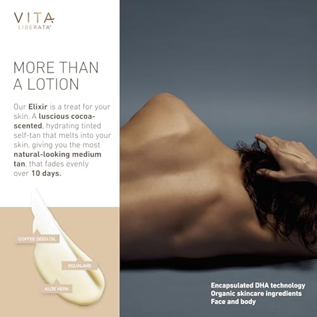 Vita Liberata Heavenly Self Tanning Elixir - Medium - Untinted, Hydrating Self Tan, For Beautifully Bronzed Skin, Formulated with Organic Aloe Vera & Ginkgo Biloba Extract, 150ml