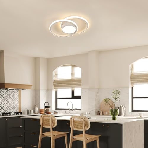 Comely LED Ceiling Light, Bedroom Ceiling Lamp, 42W 4800LM, Warm White 3000K, Rond Modern Ceiling Light for Living Room Kitchen, Dia 40cm