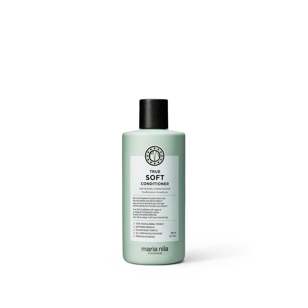 Maria Nila True Soft, Conditioner 300 ml, For Dry Hair, Argan Oil Remoisturises & Reduces Frizz, 100% Vegan & Sulfate/Paraben free
