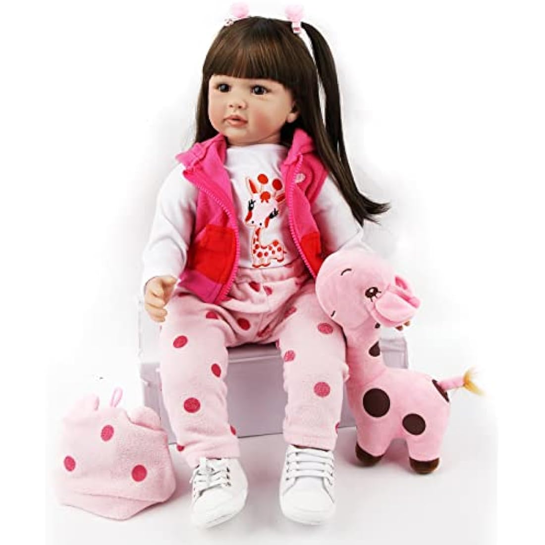 ZIYIUI 24inch Reborn Dolls Baby Soft Silicone Lifelike Girls Realistic Babies That Look Real Life Newborn Toddler for Kids Open Eyes