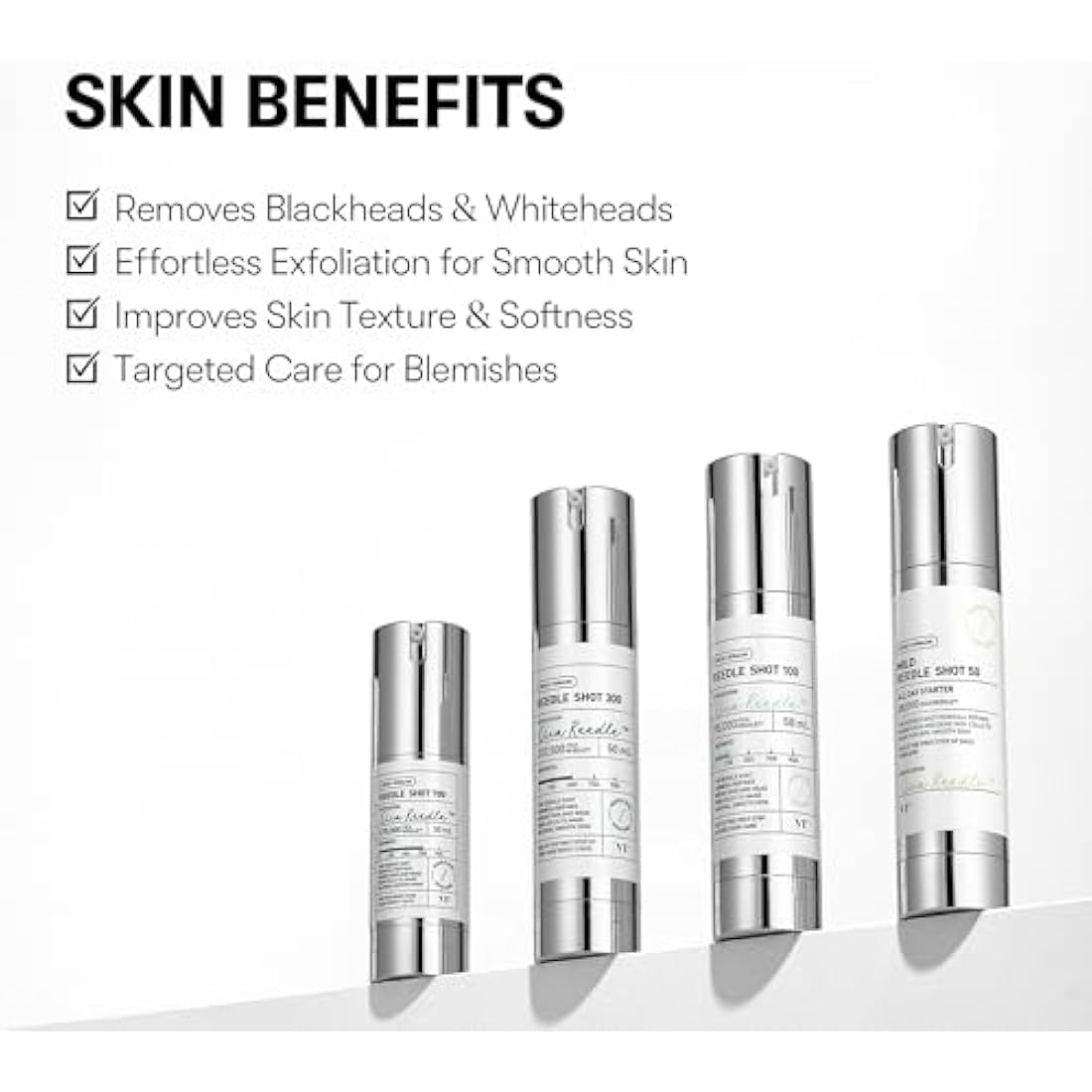 VT COSMETICS CICA Reedle Shot 700, Spicule Microneedling Serum for Pore Care&Exfoliation, Exosome&Centella Asiatica for Glass Skin, Acne&Blemish Care, Korean Liquid Skin Booster (1 Fl Oz / 30ml)