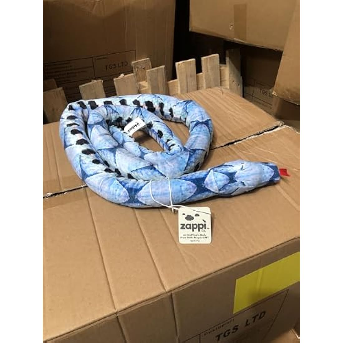 Zappi Co Kids Stuffed Realistic Lifelike Plush Snake Toy - Part of Safari Animals Collection, Perfect for Kids (180 cm Length)(Blue Beauty Snake)