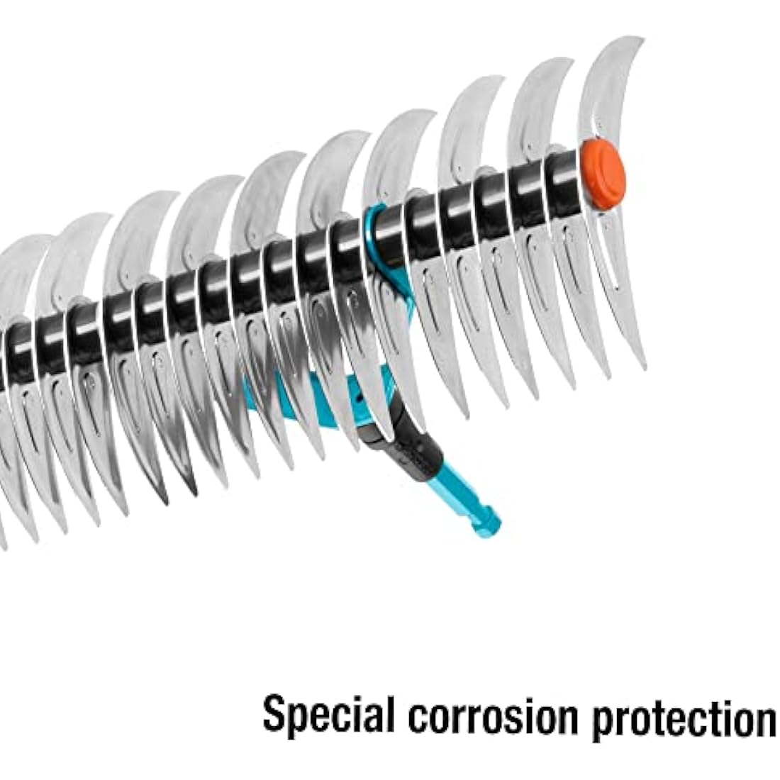 GARDENA Combisystem cutting rake: rake for removing moss and thatch, 35 cm working width, made steel, even for raking refuse and stones suitable (3392-20)