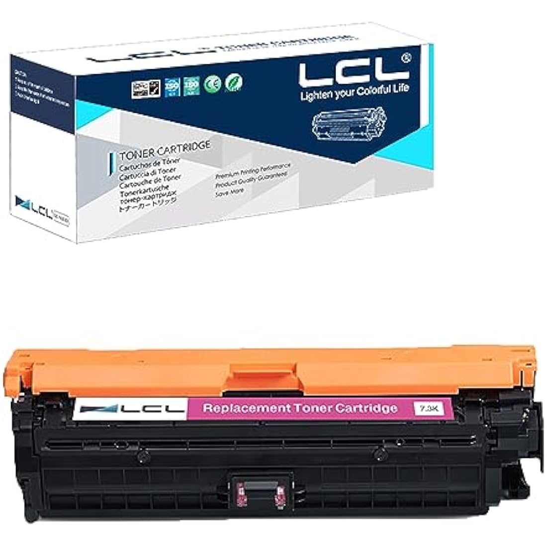 LCL Remanufactured Toner Cartridge 307A CE743A (1 Magenta) Replacement for HP Color Laserjet CP5225 CP5225n CP5225dn