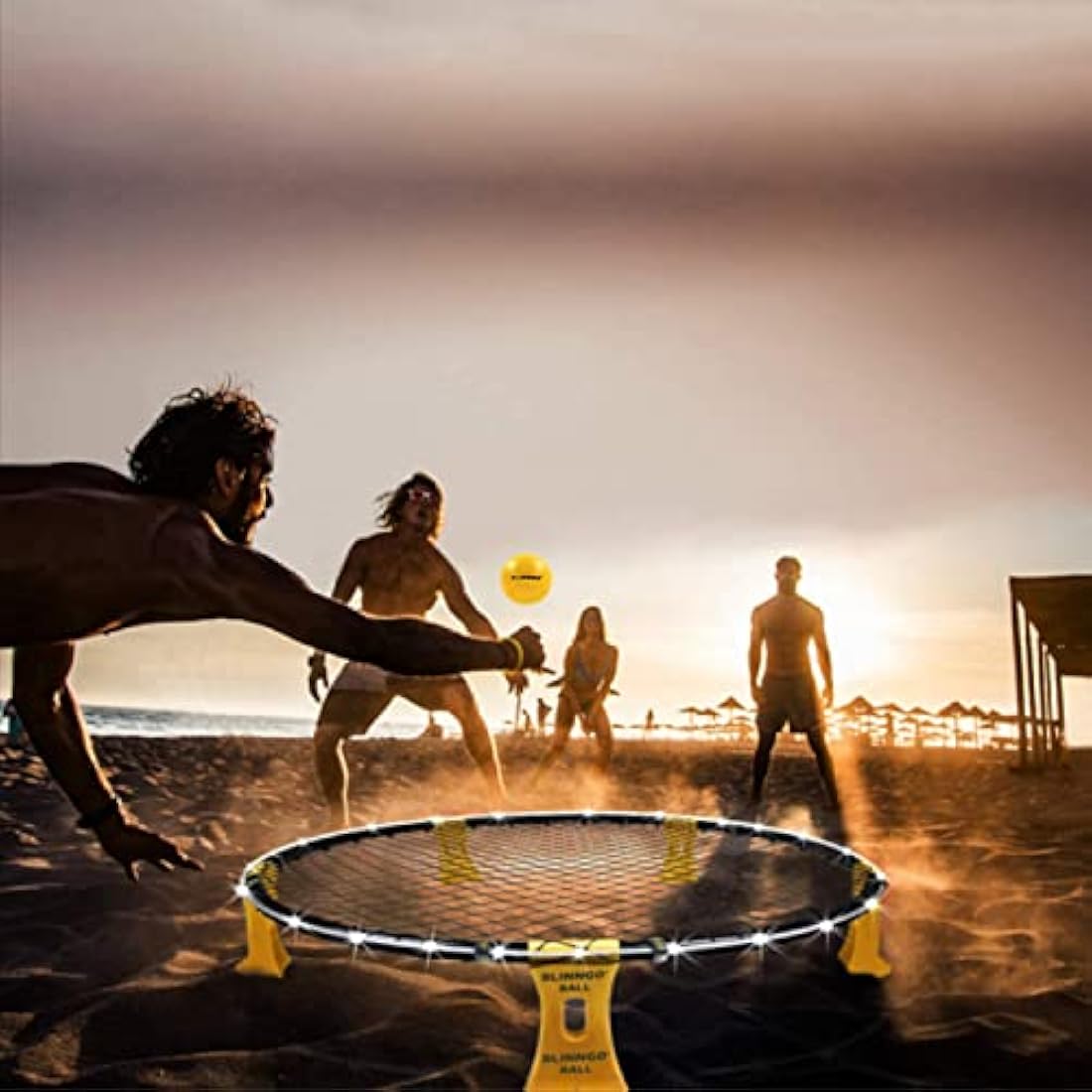Mookis Blinngoball Outdoor Games Set Includes Playing Net, Competition Net, 3 Balls, Drawstring Bag, Ball Pump with 1 Needle, Rules and more