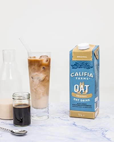 Califia Farms Unsweetened Oat Drink with Calcium & Vitamin D - Dairy Free, Lactose Free, Vegan (6 x 1L)