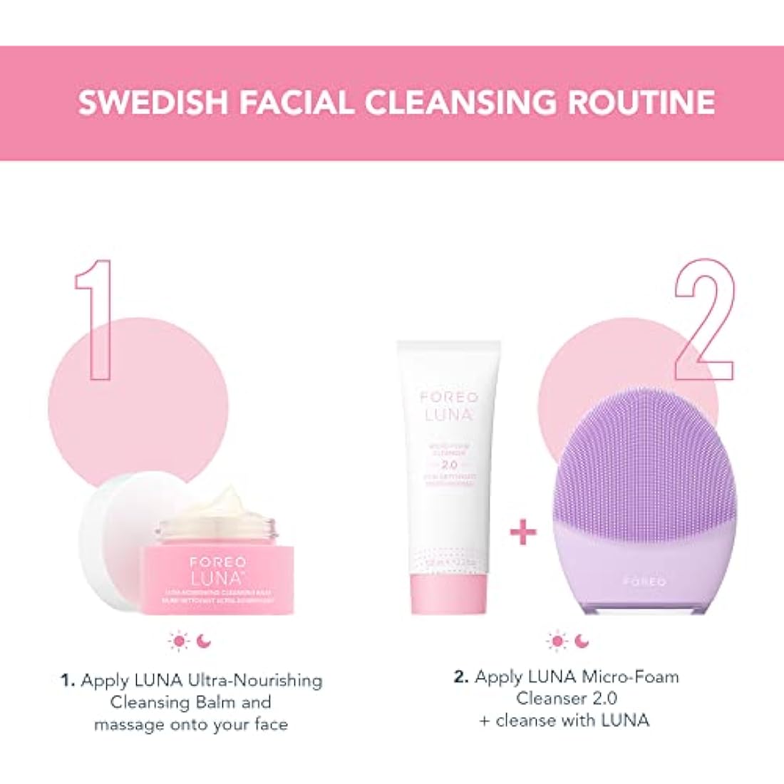 FOREO LUNA Cleansing Balm - Gentle Make Up Remover - Waterless Face Cleanser - Eye Makeup Remover - Vegan - Cleansing Oil - Hydrating Cleanser - Vitamin E & Shea Butter - All Skin Types - 75ml