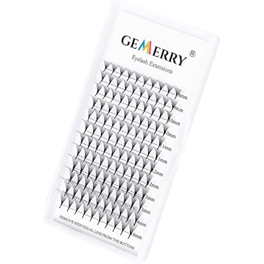 Pre Made Fan Eyelash Extensions 10D Fans 0.07mm C Curl 8-14mm Mix 10D Cluster Eyelash Extension Premade Fans Volume Russian Individual Lashes Cluster Gemerry Fan Lash Extensions(0.07-10D-C curl-Mix)
