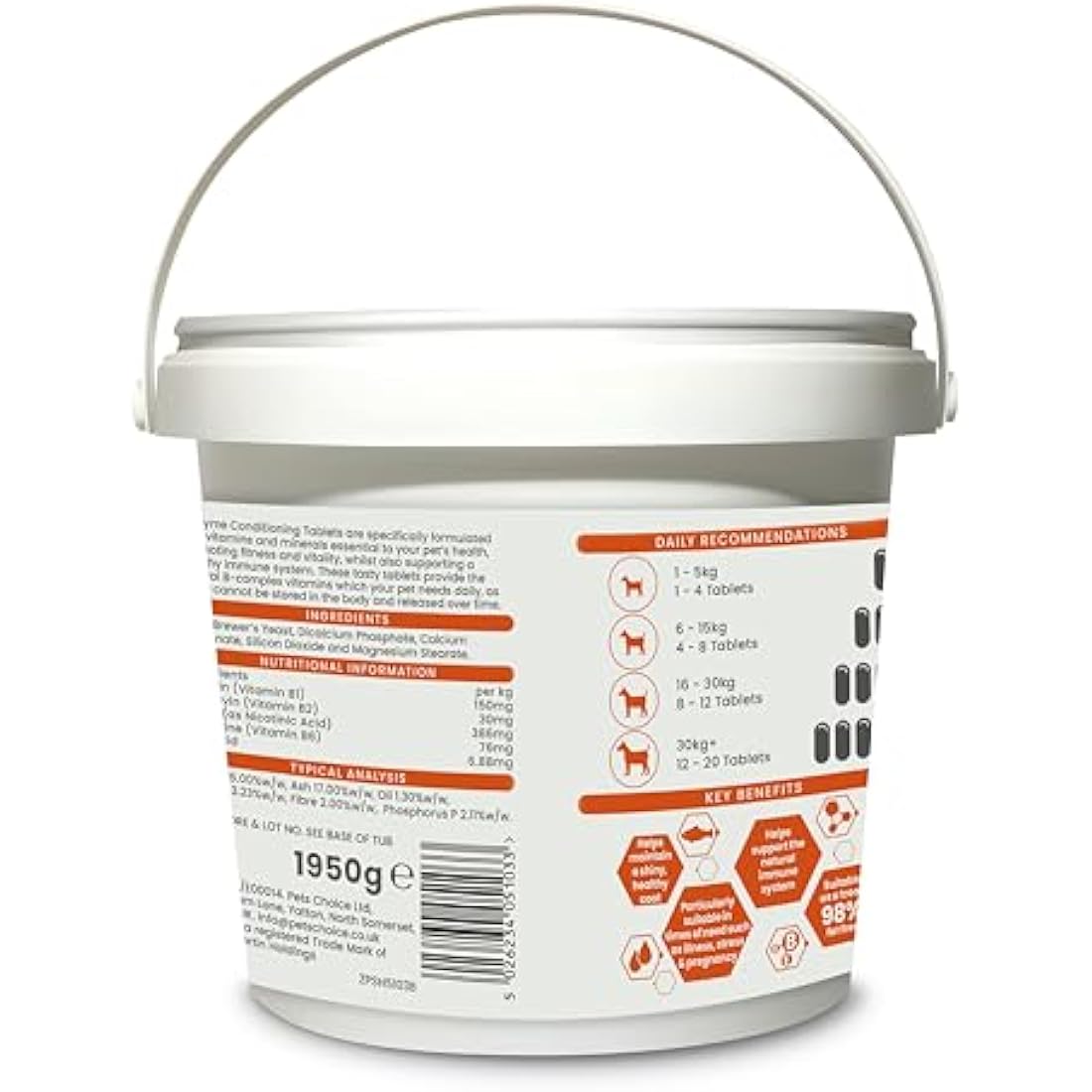 Vetzyme Conditioning Tablets for Dogs (3000 Tablets) - With B Complex Vitamins to Promote Fitness and Support a Healthy Immune System