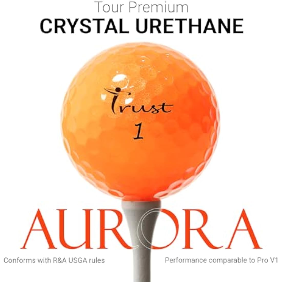 Trust Golf Balls Aurora | Rosa | Tour-Level Performance | Stand Out | Maximum Distance | Straight Flight | Stopping Power | Crystal Urethane Cover for Ultimate Control | 12 or 48 Balls
