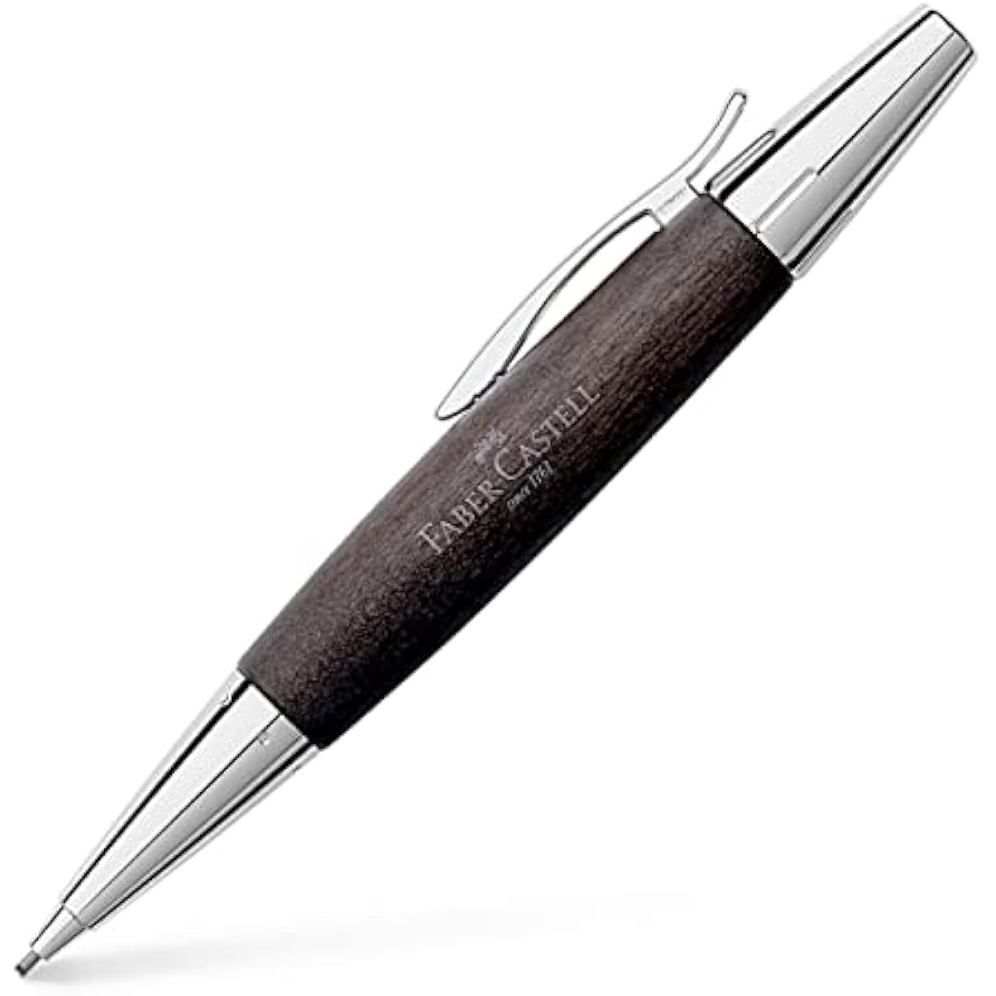 PROP PENCIL WOOD/CHROME SHINY BLACK