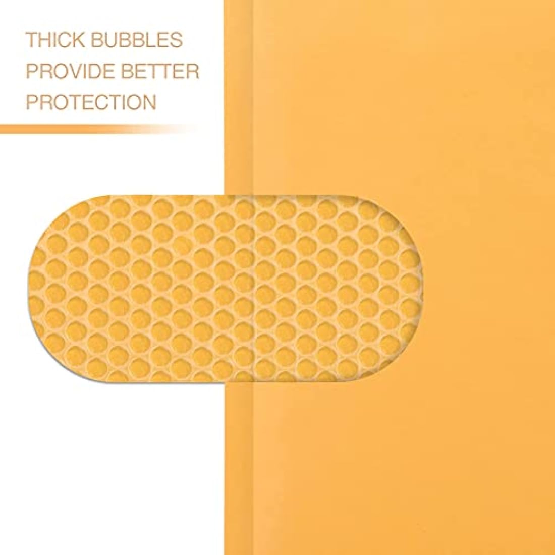 Switory Padded Envelopes Small 50pc 4X7 in(10.2x17.8cm) Yellow Bubble Mailers Self-Seal for Kraft Packaging Bags Gold Small Bubble Envelopes