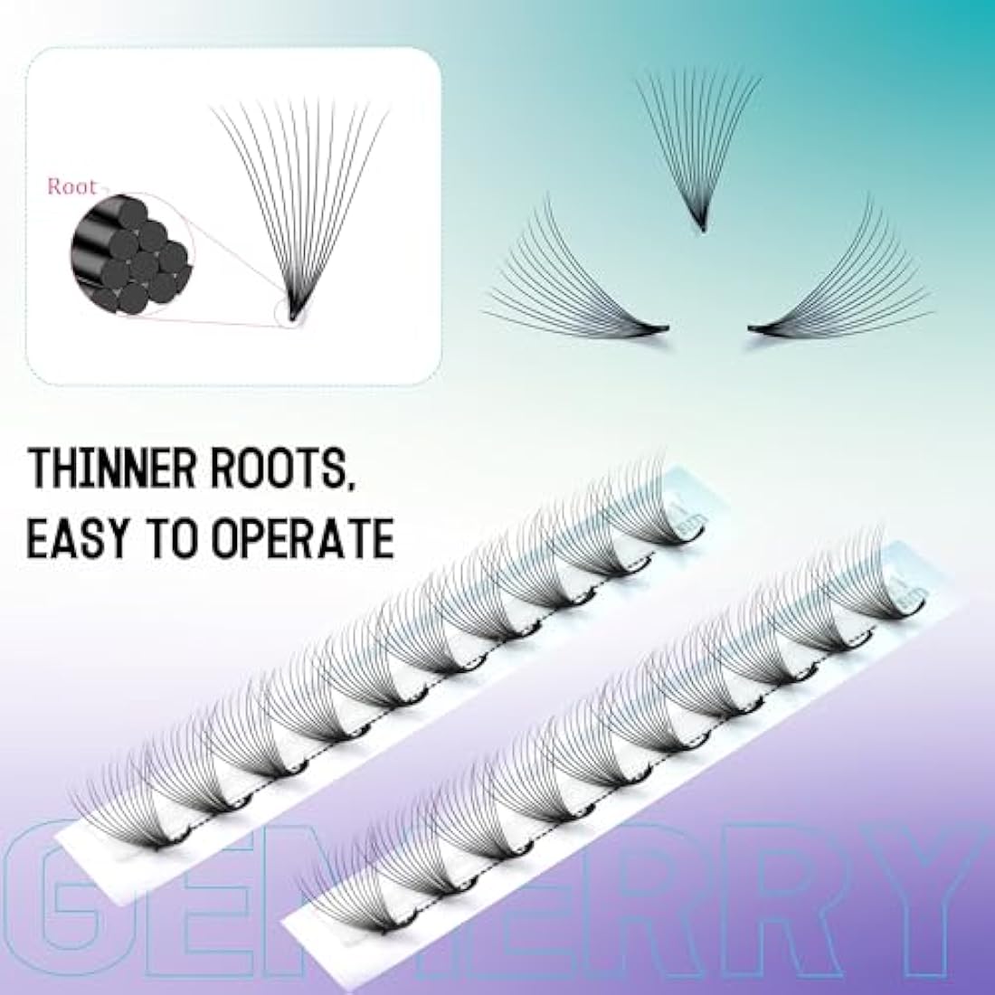 Pre Made Fan Eyelash Extensions 8D Fans 0.07mm D Curl 8-14mm Mix 8D Cluster Eyelash Extension Premade Fans Volume Russian Individual Lashes Cluster Gemerry Fan Lash Extensions(0.07-8D-D curl-Mix)