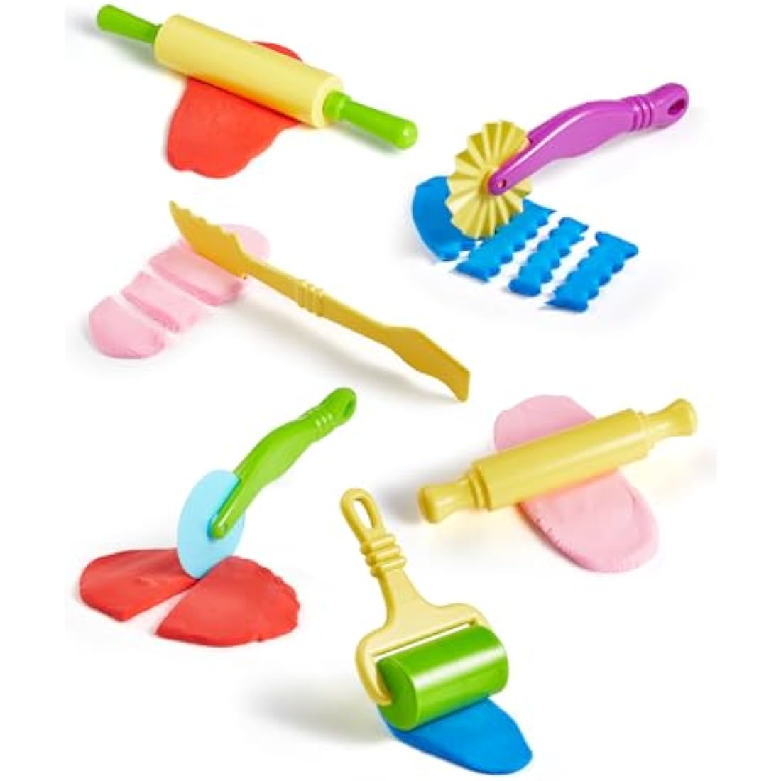 Lictin Kids Dough Tools and Cutters, 44 Pcs Dough Tools for Kids, Modeling Clay for Toddlers Girls Boys with Storage Box