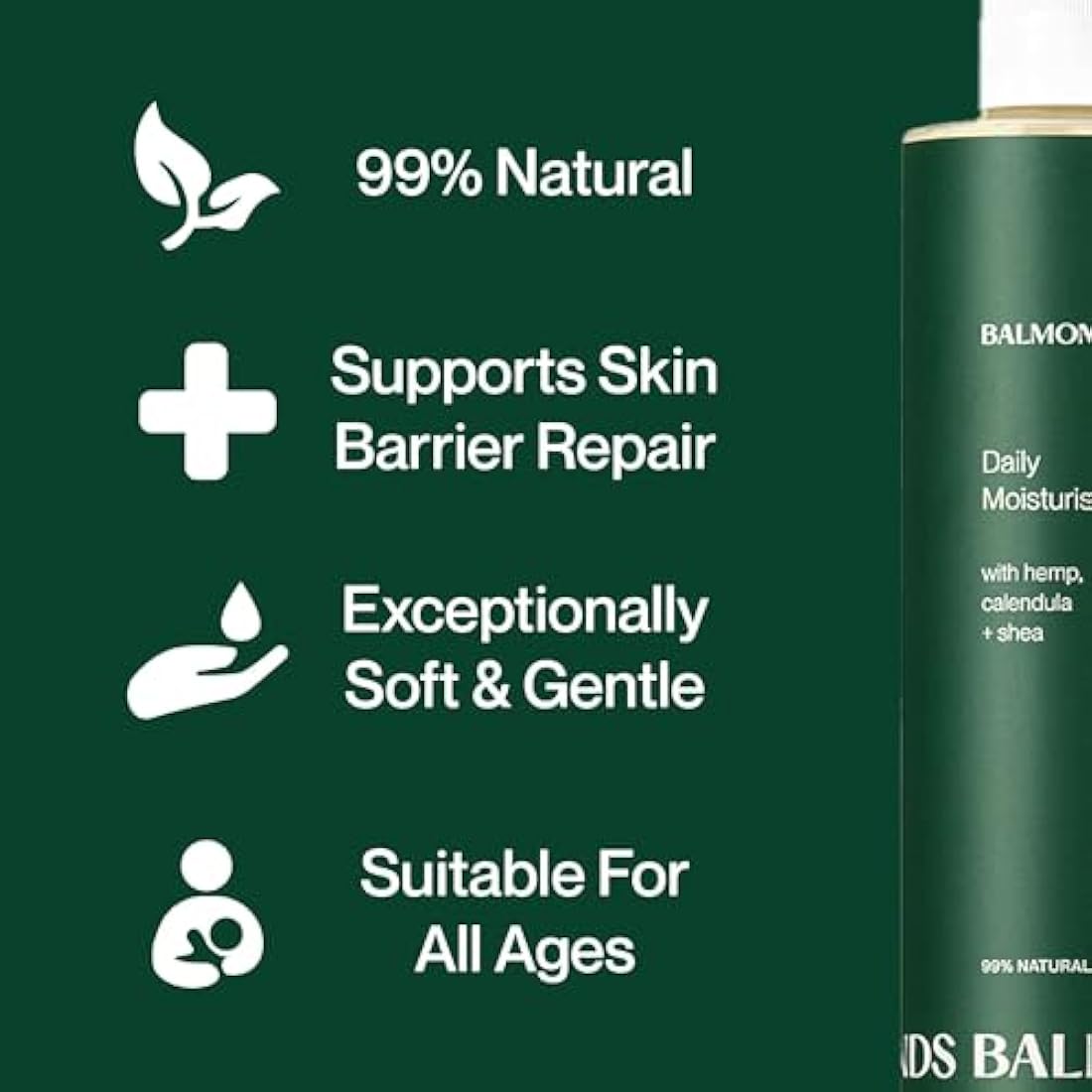 Balmonds Daily Moisturising Cream 300ml - Moisturiser for Dry or Sensitive Skin. Natural Emollient Cream for Face, Body and Hands