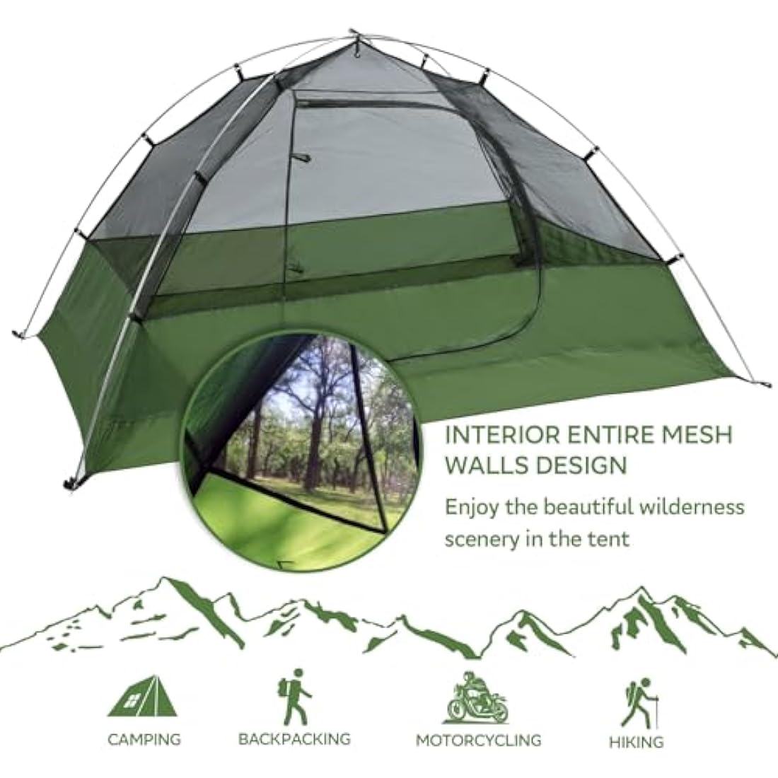 Clostnature Crux Lightweight Camping Tent - 1/2/3/4 Man Tent, Waterproof & Windproof 3 Season Tent, Double Layer, Compact Easy Setup Design for Hiking, Backpacking, Festivals, Family Camping, Outdoor