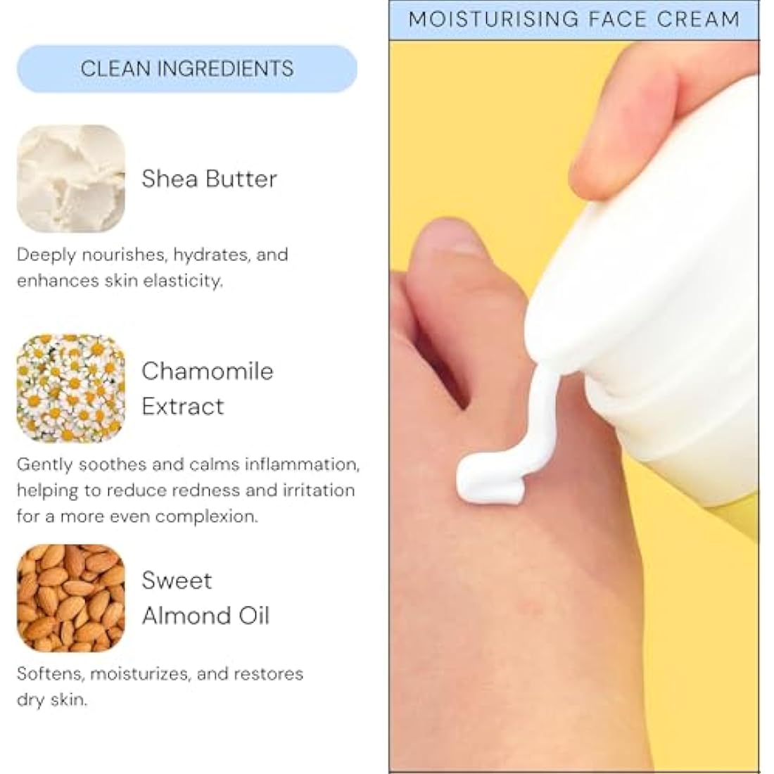 LAV Moisturising Face Care Bundle, Face Cream, Foaming Cleanser, Lip Butter with Headband and Bag (white, yellow, green)