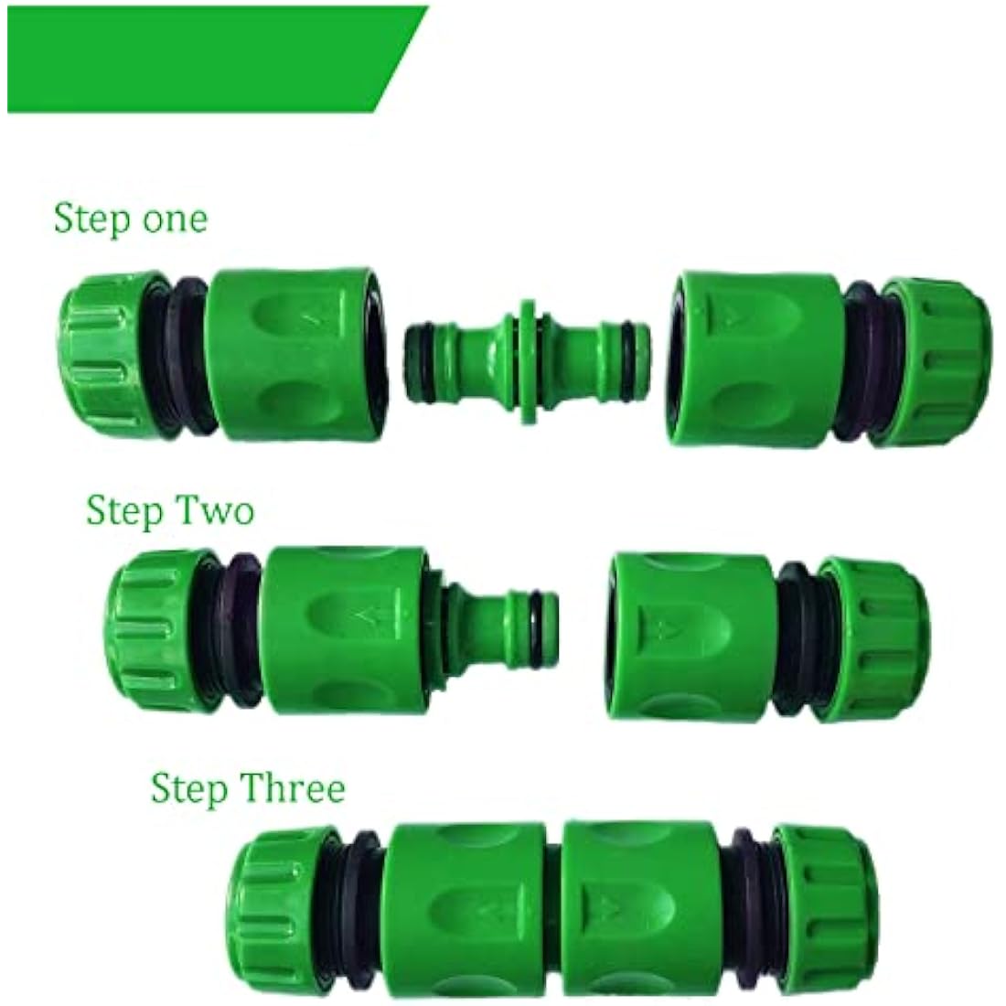 10Pcs Garden Hose Tap Connector Hose Pipe Fittings Kit for Outdoor tap&Join Hoses Pipe Tube(2 Double Male Snap Connectors,6 End Quick Connectors,2 Tap Connector 1/2 &3/4 Inch Size 2-in-1)
