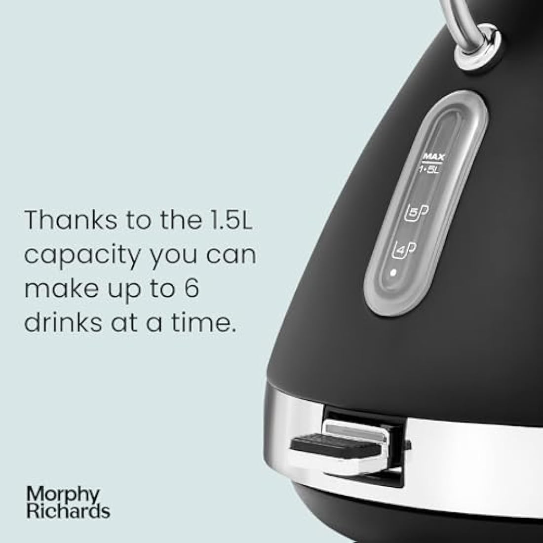 Morphy Richards 100131 Venture Pyramid Kettle Black