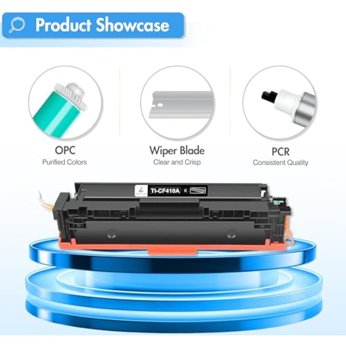 TRUE IMAGE Compatible Toner Cartridge Replacement for HP 410A CF410A 410X CF410X Laserjet Pro MFP M477fdw M477fdn M377dw M452nw M452dn M477fnw Toner (Black,Cyan,Yellow,Magenta, 4-Pack)