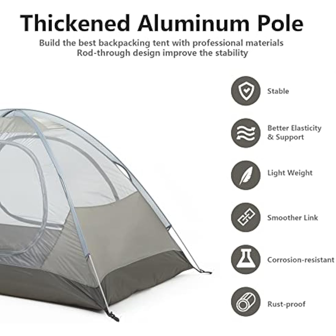 BISINNA 2 Man Camping Tent Waterproof Windproof Two Doors Lightweight Backpacking Tent Easy Setup Double Layer Outdoor Tent for Family Camping Hunting Hiking Mountaineering Travel
