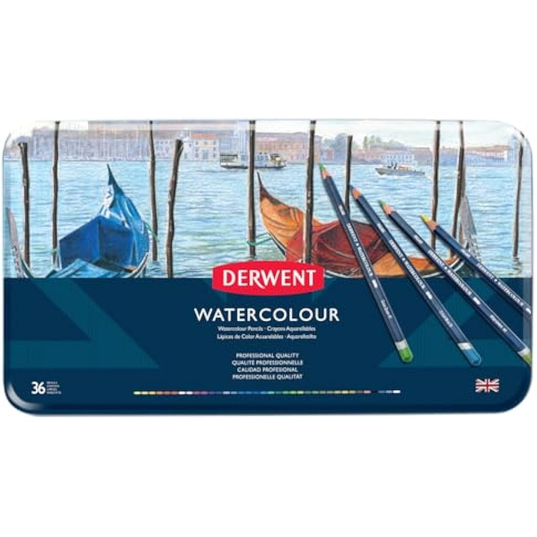 Derwent Watercolour Pencils, Drawing & Painting, Set Of 36, Ideal For Blending & Layering, Professional Quality, 32885
