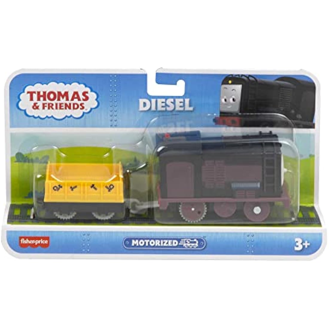 Thomas & Friends Motorized Toy Train Diesel Battery-Powered Engine with Cargo for Preschool Pretend Play Ages 3+ Years, HDY64
