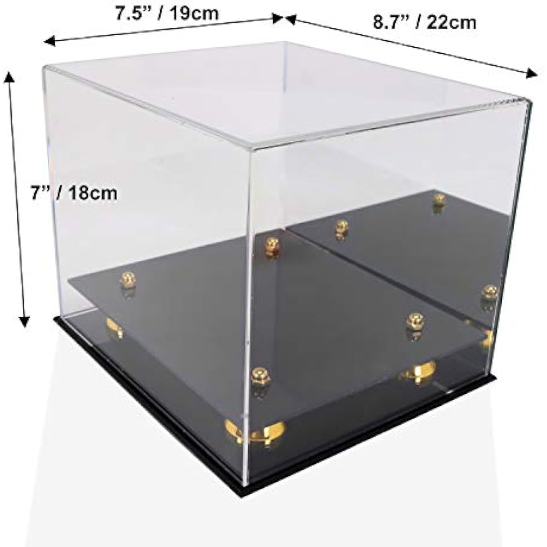 Katai Acrylic Hat Display Case - Clear Hat Storage Box with UV Resistant Protector for Baseball, Football, Softball Caps and Memorabilia - Full-Size Glass for Collectibles - Includes Microfibre Cloth