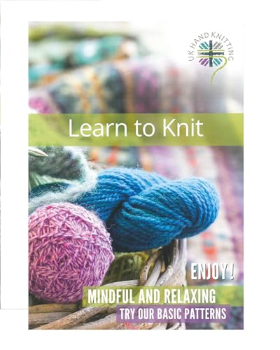 UKHKA Learn to Knit Booklet Basic Pattern Guide Book