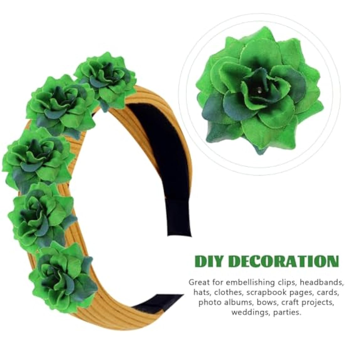 50pcs Dark Green Artificial Rose Flower Heads Realistic Silk Flower Heads for Home Garden Weddings Parties Craft Projects and Decor