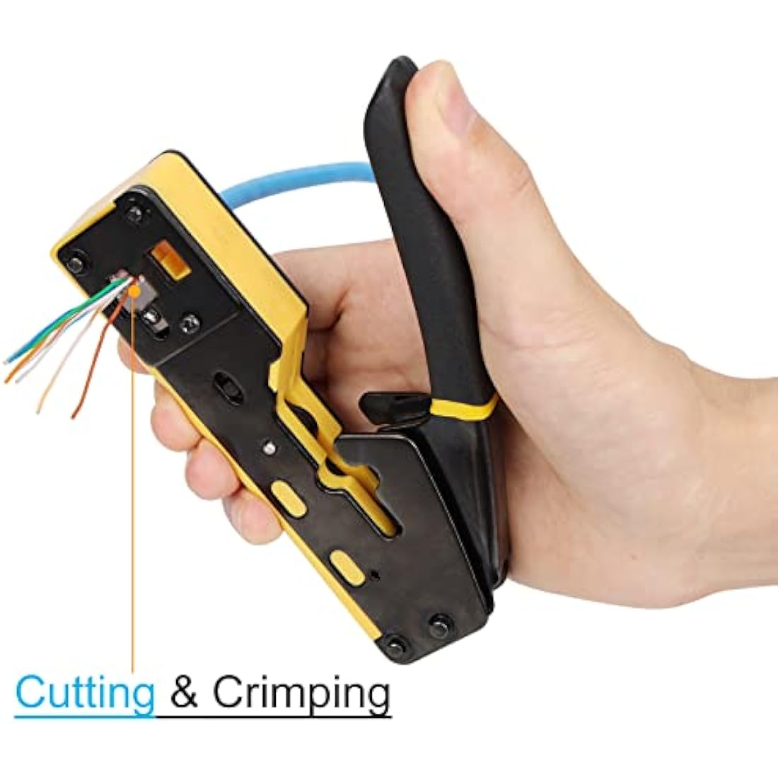 Solsop Pass Through RJ45 Crimp Tool Kit Ethernet Crimper CAT5 Cat5e Cat6 Crimping Tool Kit