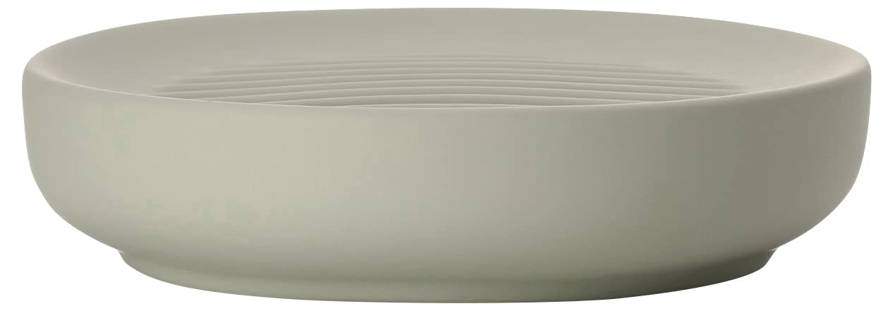 Zone Denmark 331859 Soap Tray Green Soap Trays (Green, Ceramic, Round, Bath, Standing, 12 cm)