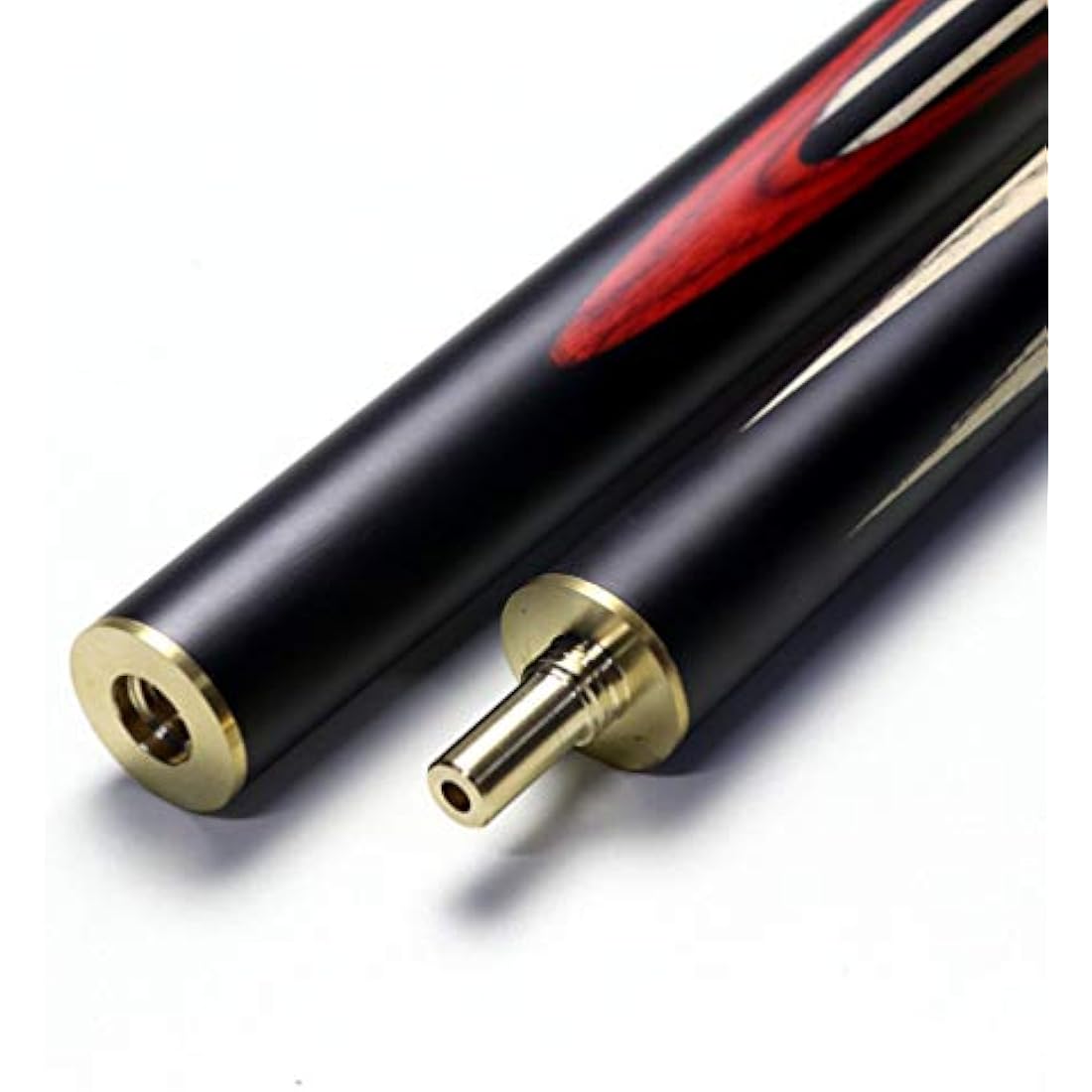 CUESOUL 57" Handcraft 3/4 Jointed Ebony Snooker Cue with Union Jack Flag Design