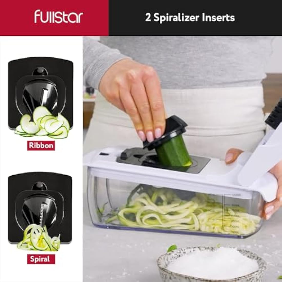 Vegetable Chopper Vegetable Cutter - Veggie Onion Salad Food Chopper Manual - Potato Chipper - Veg Chopper and Dicer - Kitchen Tools & Gadgets (9-in-1 White)