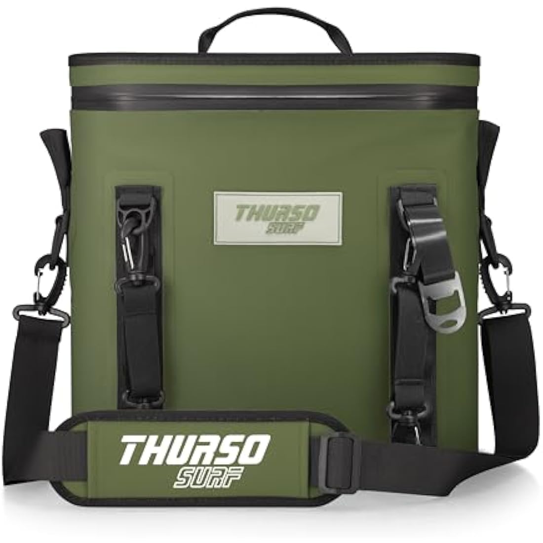 THURSO SURF Soft Cooler 24 Can Portable Ice Cooler Bag — 48 hr Insulation Leakproof & Airtight Waterproof Zipper Floating Beach Cooler for Travel Camping Kayak Paddleboard