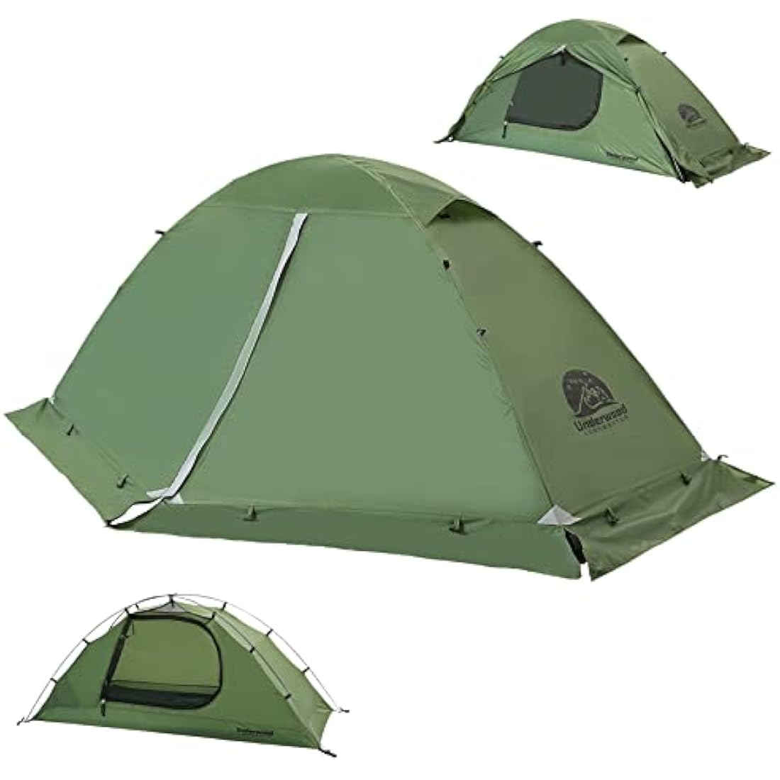 Underwood Aggregator 1/2-Man Camping Tent - 3/4 Season One Man Tent, Waterproof Lightweight Tent in Winter, Backpacking Dome Tent for Snow Camping, Mountaineering, Hiking, Setup Easily for 1/2 Person
