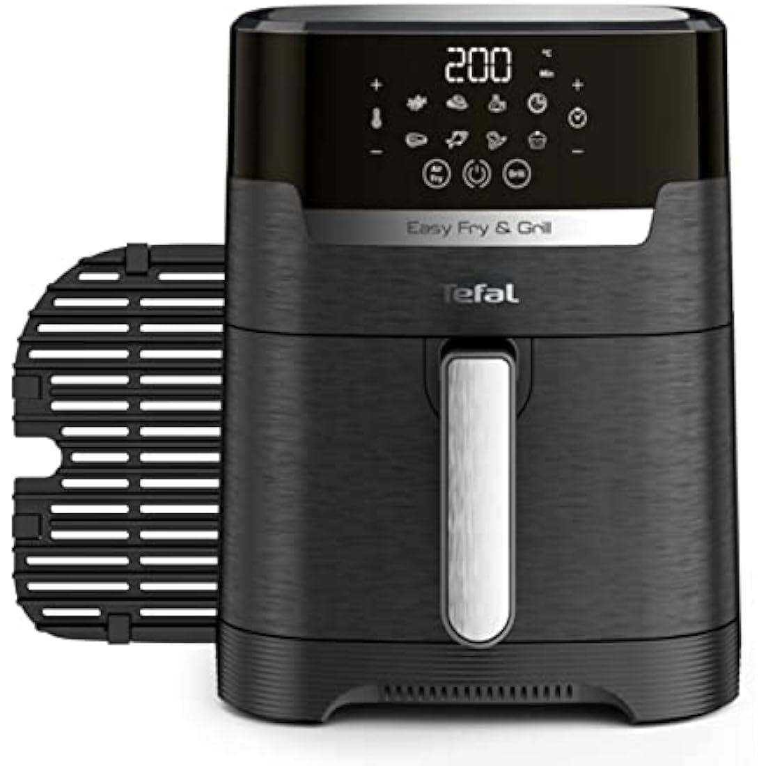 Tefal Easy Fry Precision 2-in-1 Digital Air Fryer and Grill 4.2 Litre Capacity 8 Programs inc Dehydrator Black EY5058, 1550W