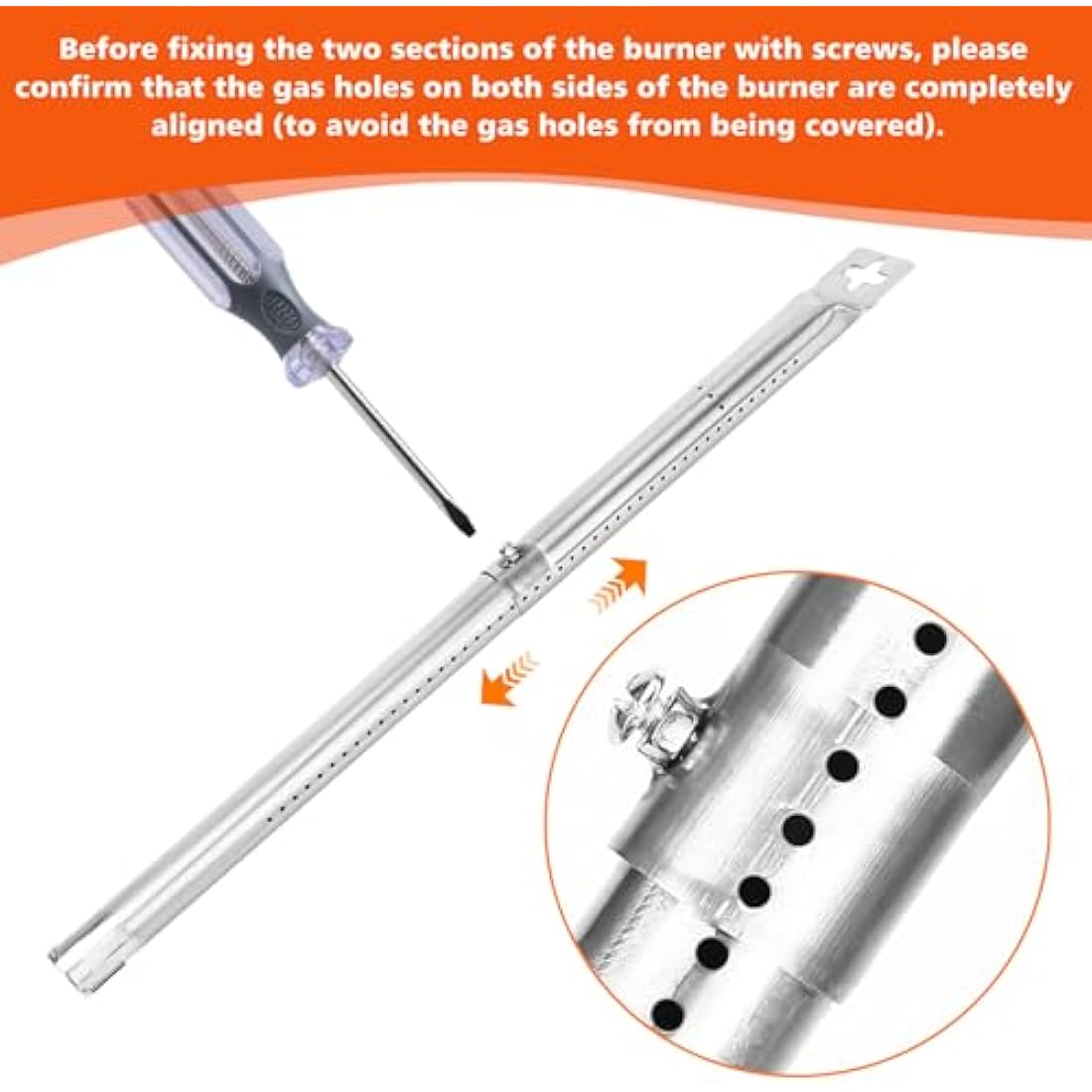 Denmay 31 to 45cm Universal Adjustable Burner for Outback, Blooma, Berkley, Jamie Olivier, Uniflame, Napoleon, Charbroil, CosmoGrill, Broil King, Landmann, Master Forge, Perfect Flame,Lowes, 3 Pack