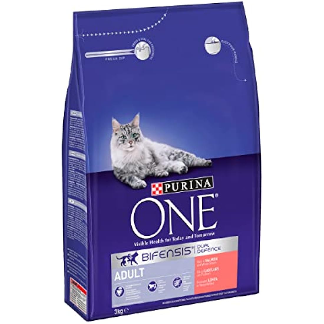Purina ONE Adult Dry Cat Food Salmon & Wholegrain 3kg