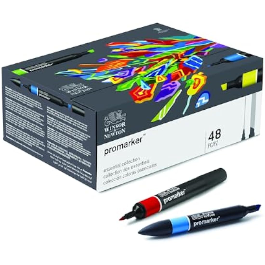 Winsor & Newton, Promarker, Essential Collection, Set of 48 , Alcohol Based Dual Tip Markers