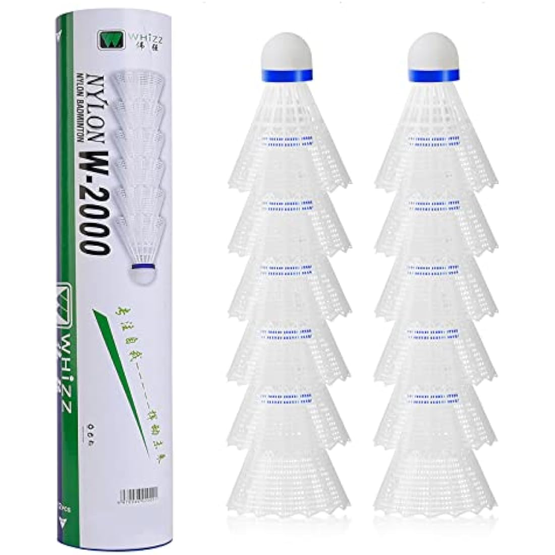 BAIHUALIN WHiZZ Shuttlecocks Badminton Durable Nylon Shuttles for Indoor Outdoor Recreational Game Practice Sports