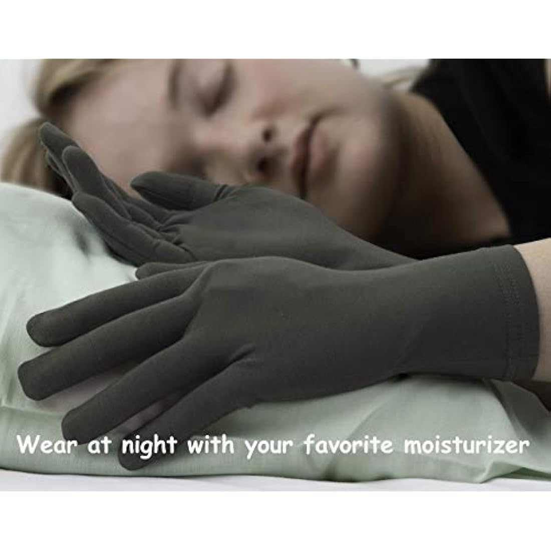 Bamboo Gloves for Eczema, Small, Women, Dry Hands, Overnight Moisturising Gloves, 3 Pairs