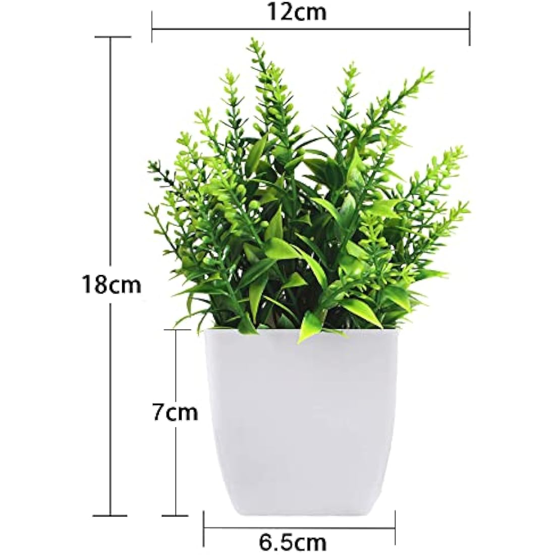 Roqueen 4 Pack Mini Fake Plants Small Potted Artificial Plants Plastic Plants for Home Bathroom Office Table Decoration