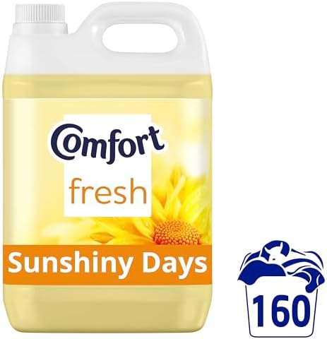 Comfort Fresh Sunshiny Days Fabric Conditioner Softener with Motion-Activated Fragrance Technology 100 Days of Freshness 160 washes (4.8 L)