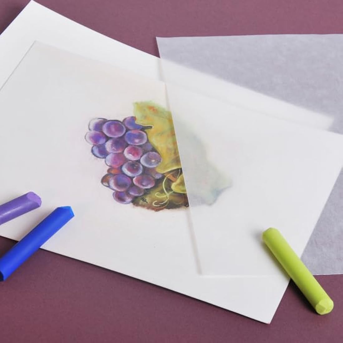 Clairefontaine - Ref 96114C - Pastelmat Pastel Card Pad No.5 (12 Sheets) - 360gsm Card - 24 x 30cm - Assorted Colours - Specially Formulated For Use With Pastels